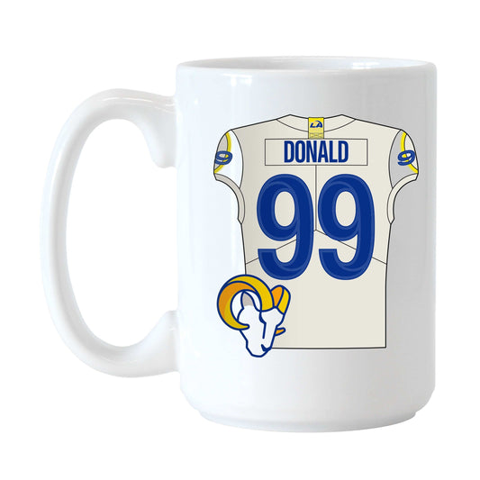 LA Rams Aaron Donald Jersey 15oz Sublimated Mug - Logo Brands - Flyclothing LLC