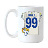 LA Rams Aaron Donald Jersey 15oz Sublimated Mug - Logo Brands - Flyclothing LLC