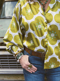 You Got Lucky Balloon Sleeve Button Up Blouse - Lil Bee's Bohemian - Flyclothing LLC