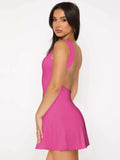 Backless Wide Strap Mini Dress - Trendsi - Flyclothing LLC
