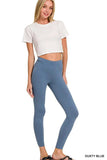 Zenana Cotton Round Neck Top & Legging Set - Trendsi - Flyclothing LLC