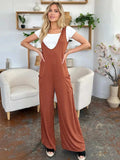 Double Take Full Size Sleeveless Wide Leg Jumpsuit with Pockets - Trendsi - Flyclothing LLC