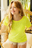 BiBi Burn Out Knit Top with Back Double Twist Detail - Trendsi - Flyclothing LLC