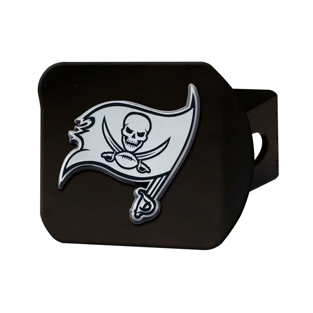 NFL - Tampa Bay Buccaneers Chrome on Black Hitch Cover - Logo Brands - Flyclothing LLC