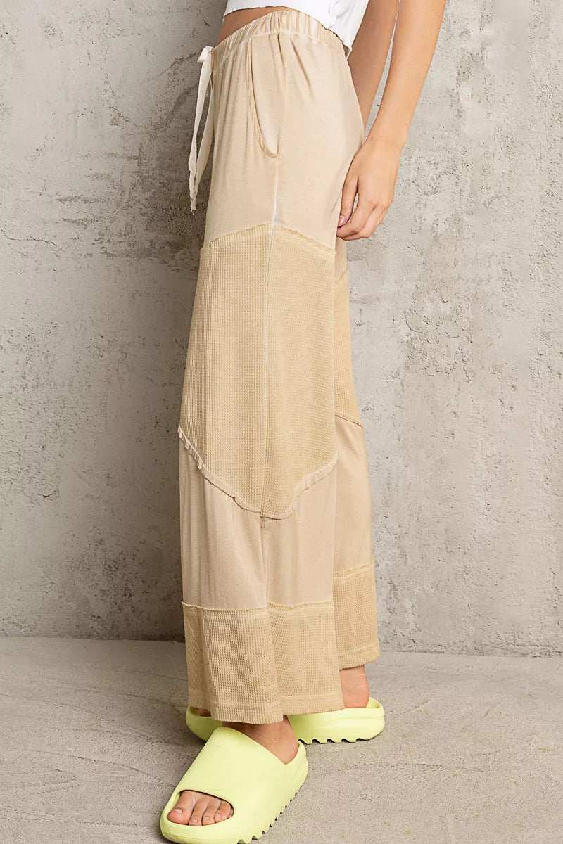 POL Elastic Waistband Wide Leg Pants with Drawstring - Trendsi - Flyclothing LLC