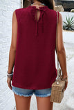 Swiss Dot Round Neck Tank - Trendsi - Flyclothing LLC
