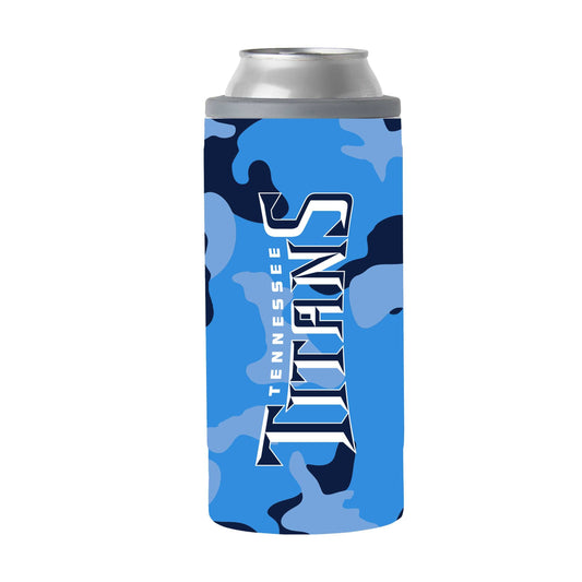 Tennessee Titans Camo Swagger 12oz Slim Can Coolie - Logo Brands - Flyclothing LLC