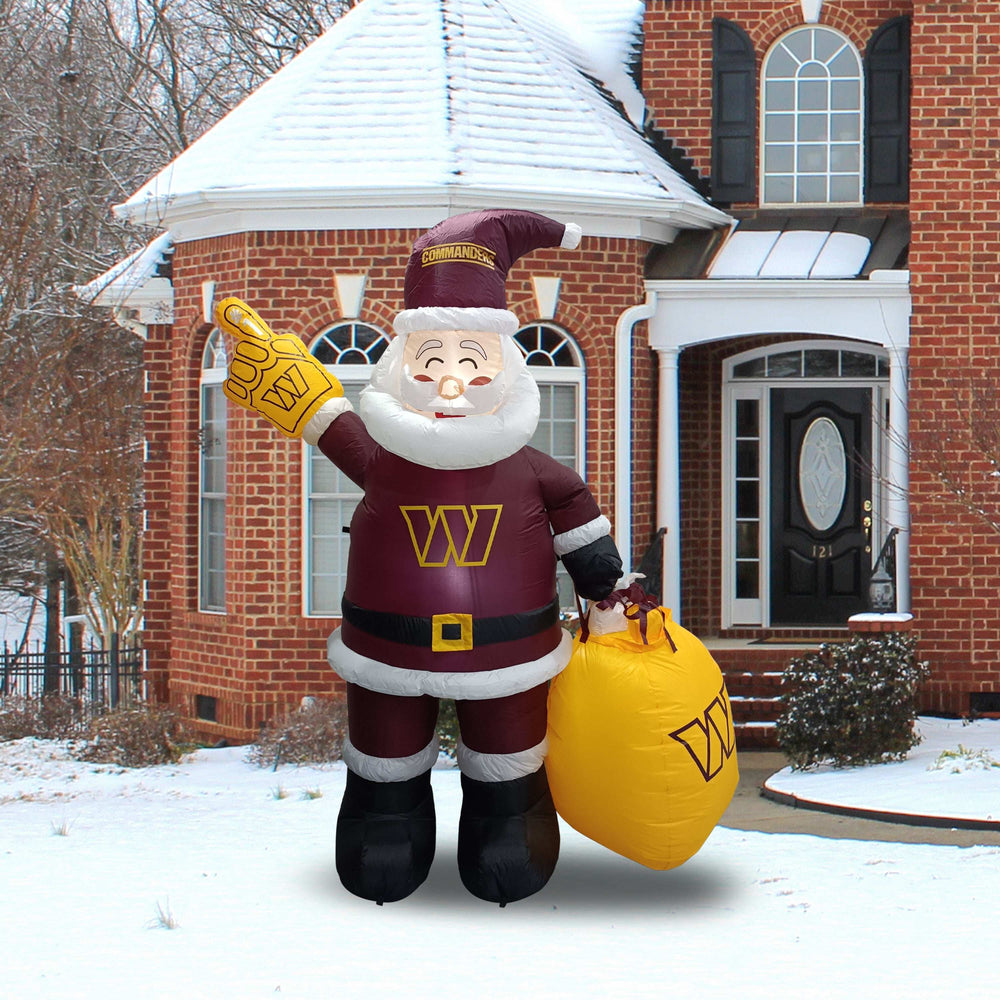 Washington Commanders Inflatable Santa - Logo Brands - Flyclothing LLC