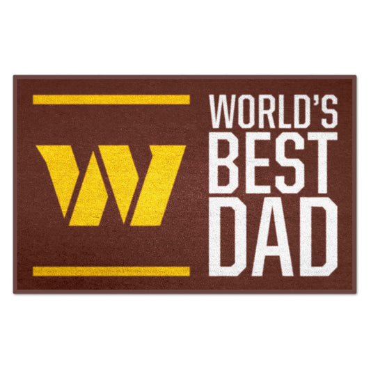 NFL - Washington Commanders Starter Mat - World's Best Dad - Logo Brands - Flyclothing LLC