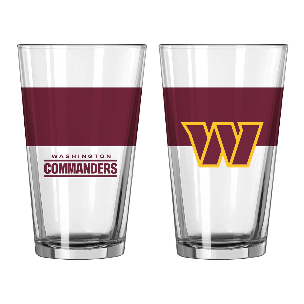 Washington Commanders 16oz Colorblock Pint Glass - Logo Brands - Flyclothing LLC