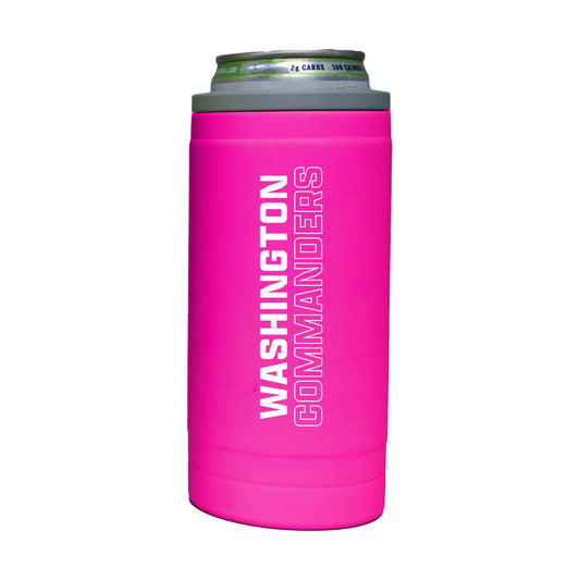 Washington Commanders 12oz Electric Stacked Soft Touch Slim Coolie - Logo Brands - Flyclothing LLC