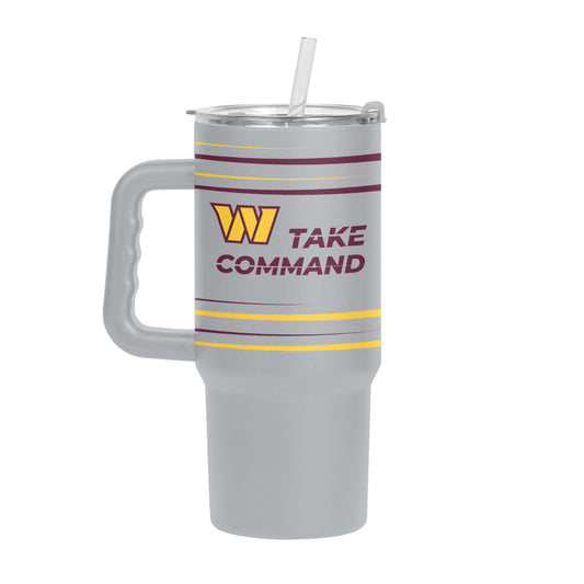 Washington Commanders Slogan 24oz Powder Coat Tumbler w/Handle - Logo Brands - Flyclothing LLC