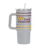 Washington Commanders Slogan 24oz Powder Coat Tumbler w/Handle - Logo Brands - Flyclothing LLC