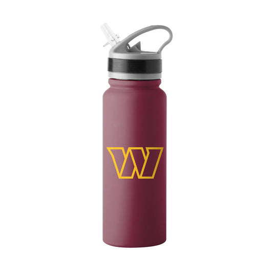 Washington Commanders 25oz Logo Stainless Single Wall Flip Top Bottle - Logo Brands - Flyclothing LLC