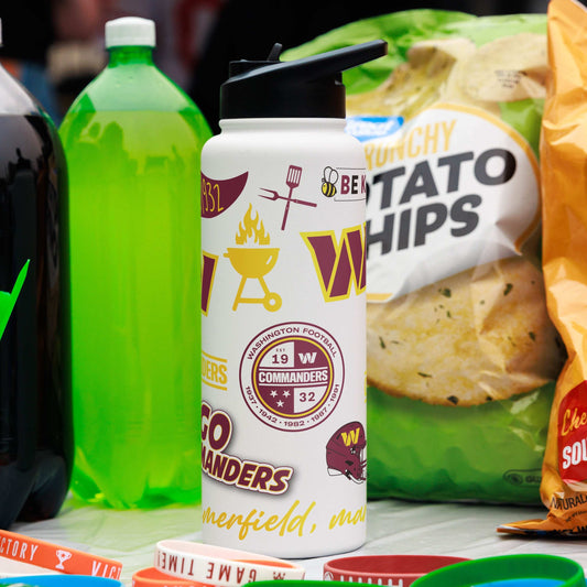 Washington Commanders 34oz Native Quencher Bottle - Logo Brands - Flyclothing LLC