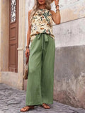 Printed Tank Top and Wide Leg Pants Set - Trendsi - Flyclothing LLC