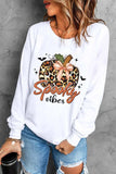 Graphic Round Neck Long Sleeve Sweatshirt - Trendsi - Flyclothing LLC