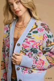 Umgee Floral Knit Button-Up Cardigan - Trendsi - Flyclothing LLC
