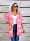 Angel Wings Heart Open Front Long Sleeve Cardigan - Trendsi - Flyclothing LLC