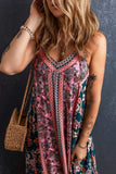 Printed V-Neck Midi Cami Dress - Trendsi - Flyclothing LLC