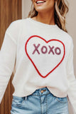 XOXO Round Neck Drop Shoulder Sweater - Trendsi - Flyclothing LLC