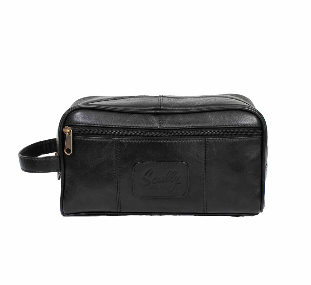 Scully Leather Cowhide Leather Black Shaving Kit - Scully Leather - Flyclothing LLC