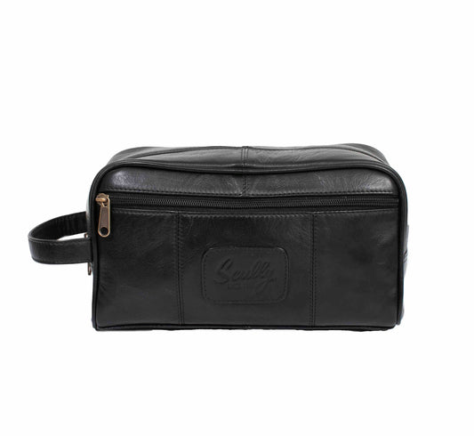 Scully Leather Cowhide Leather Black Shaving Kit - Scully Leather - Flyclothing LLC