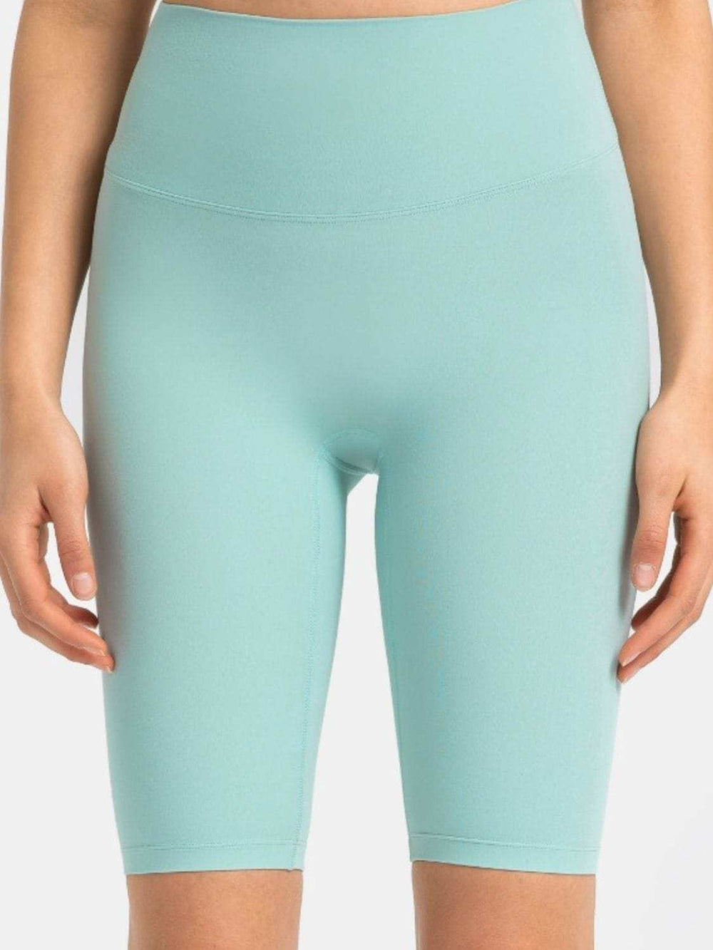 Millennia High Rise Wide Waistband Active Shorts - Trendsi - Flyclothing LLC