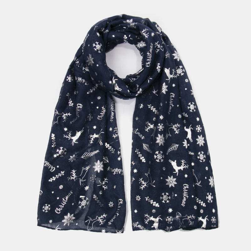 Christmas Element Polyester Scarf - Trendsi - Flyclothing LLC