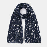 Christmas Element Polyester Scarf - Trendsi - Flyclothing LLC