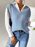 V-Neck Sweater Vest - Trendsi - Flyclothing LLC
