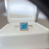 2 Carat Moissanite 925 Sterling Silver Square Shape Ring - Trendsi - Flyclothing LLC
