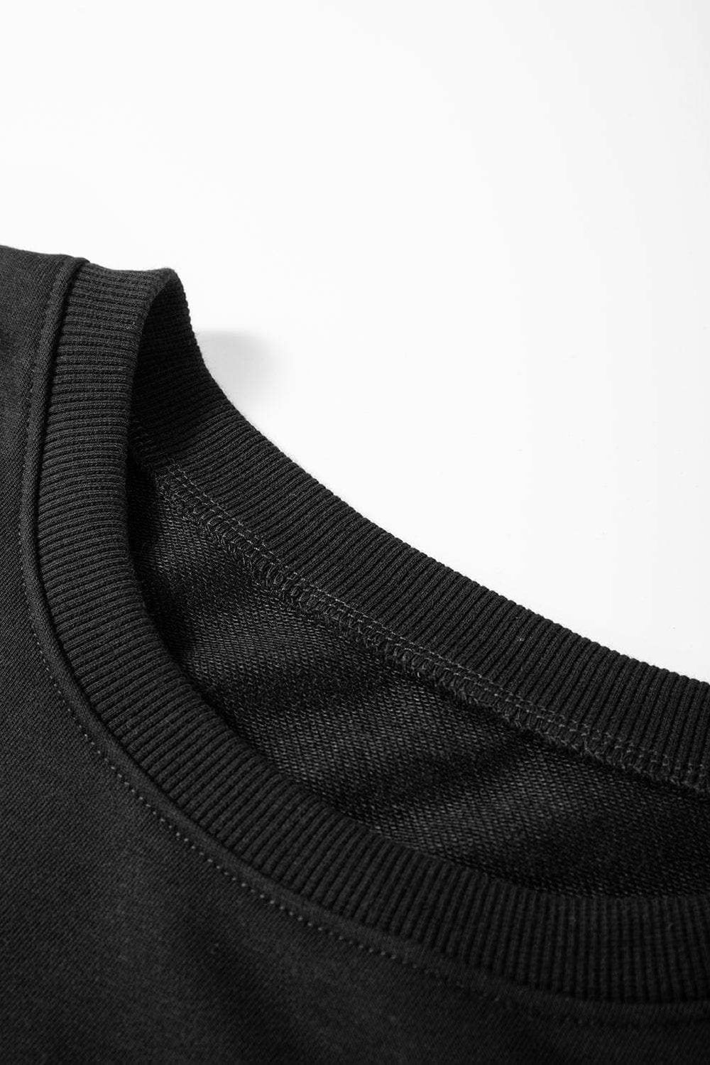Contrast Stitches Detail Half Sleeve Blouse - Trendsi - Flyclothing LLC