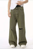 Distressed Wide Leg Jeans with Pockets - Trendsi - Flyclothing LLC