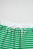Striped Round Neck Short Sleeve Top and Shorts Set - Trendsi - Flyclothing LLC