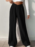 Elastic Waist Wide Leg Pants - Trendsi - Flyclothing LLC
