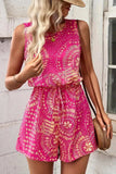 Boho Floral Print Sleeveless Summer Romper - Trendsi - Flyclothing LLC