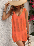 V-Neck Sleeveless Cover-Up - Trendsi - Flyclothing LLC