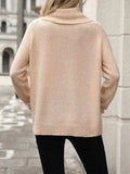 Turtleneck Long Sleeve Sweater - Trendsi - Flyclothing LLC