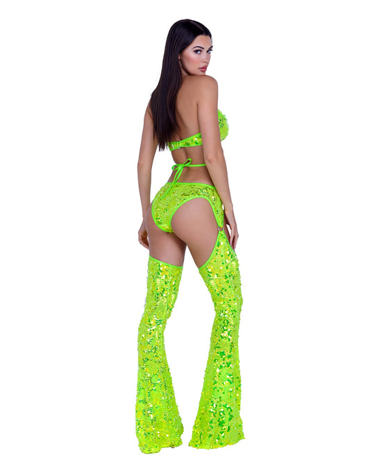 Roma Costume 6411 Sequin Criss Cross Top with Ring Hardware