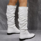 Slouchy Block Heel Boots - Trendsi - Flyclothing LLC