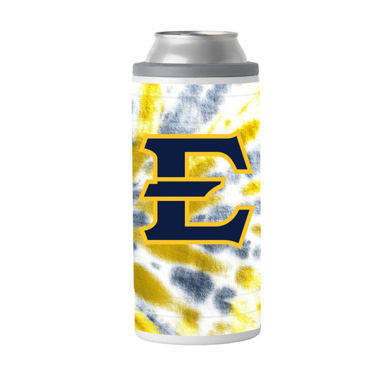 East TN State 12oz Tie Dye Slim Can Coolie - Logo Brands - Flyclothing LLC