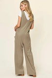 Double Take Full Size Sleeveless Wide Leg Jumpsuit with Pockets - Trendsi - Flyclothing LLC