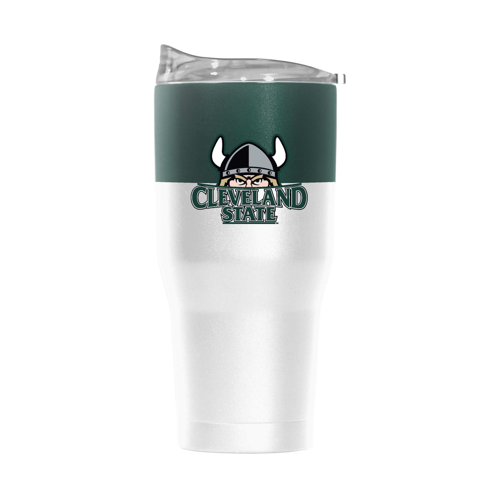 Cleveland State 30oz Colorblock Powder Coat Tumbler - Logo Brands - Flyclothing LLC