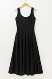 Side Slit Scoop Neck Wide Strap Dress - Trendsi - Flyclothing LLC