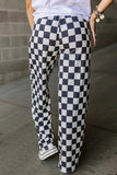 Checkered Wide Leg Pants - Trendsi - Flyclothing LLC