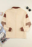 Color Block Johnny Collar Long Sleeve Sweatshirt - Trendsi - Flyclothing LLC