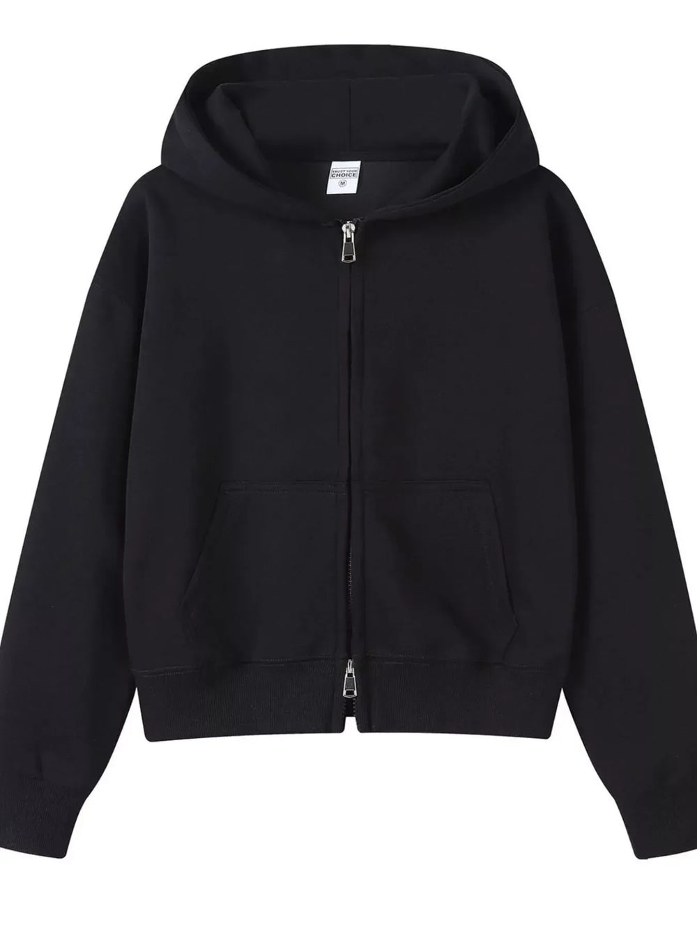 Full Size Casual Zip-Up Long Sleeve Hoodie Plus Size - Trendsi - Flyclothing LLC