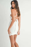 MABLE Crochet Crisscross Spaghetti Strap Mini Dress - Trendsi - Flyclothing LLC