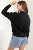 HYFVE Half Zip Drop Shoulder Sweatshirt - Trendsi - Flyclothing LLC